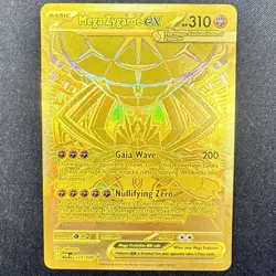 Pokemon TCG Mega Zygarde EX 124/088 POR Gold Secret Rare Full Art Holo 310HP 200 - Image 1