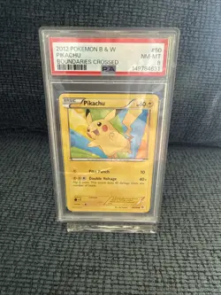 2012 POKEMON B&W BOUNDARIES CROSSED #50 PIKACHU PSA 8 - Image 1