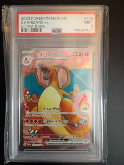 Pokemon Charizard ex 183/165 SV: Scarlet & Violet 151 Ultra Rare Holo PSA 9 EN - Image 1