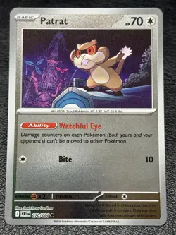 Patrat 070/086 - Reverse Holo - Pokemon TCG: Chaos Rising - English NM - Image 1