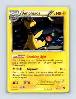 Ampharos (XY Steam Siege) 40/114 Rare Deck Exclusives Pokemon Near Mint - Image 1