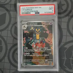 Pokemon Cofagrigus 123/086 Sv: White Flare Illustration Rare Holo PSA 9 - Image 1