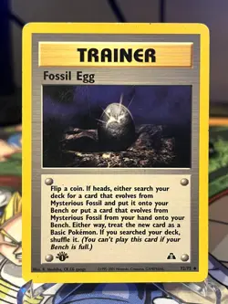 Fossil Egg 72/75 Uncommon Neo Discovery Pokemon 1st Edition Lightly Played - Image 1