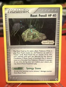 Root Fossil 80/92 Common Legend Maker Pokemon Reverse Holo Lightly Played - Image 1