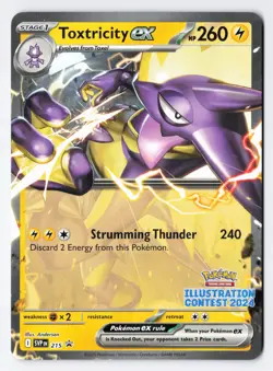 Toxtricity ex 215 - Pokemon 2024 Illustration Contest Stamped Promo Non-Holo NM - Image 1