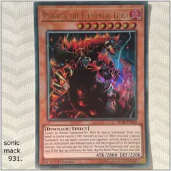 Pyrorex The Elemental Lord - BLRR-EN069 - Ultra Rare 1st Edition Yugioh - Image 1