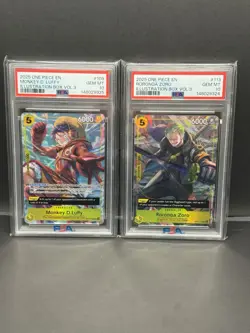 Zoro & Luffy One Piece Illustration Box Vol. 3 Sequential PSA 10 - Image 1