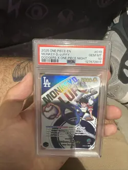 2025 Promo Monkey D. Luffy Dodgers X ONE PIECE night PSA 10 - Image 1