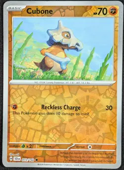 Rhyhorn 2024 Stellar Crown Reverse Holo Pokemon Card 074/142 (NM) - Image 1