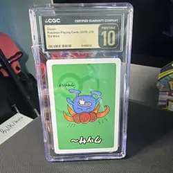 Pokemon TCG CGC Pristine 10 Gloom Old Maid Pokemon Playing Cards JPN 2019 - Image 1