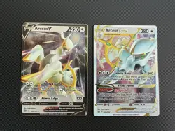 Arceus V & VSTAR (Metal Cards) 122 & 123 Ultra Premium Collection NM Pokemon - Image 1