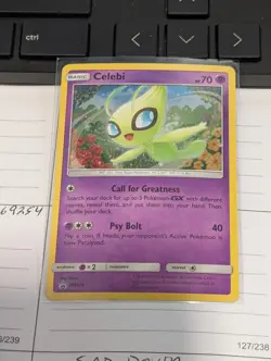 Celebi - SM224 - SM Black Star Promo Pokemon Card TCG With Swirl 🍥 - Image 1