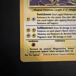 Pokemon Magneton 11/62 Fossil Holo Rare Unlimited 1999 80 HP English TCG Card - Image 4
