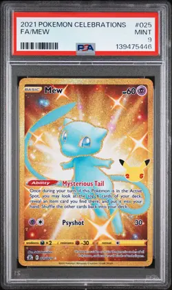 Pokemon Card | PSA 9 English Celebrations Mew 025/025 Full Art Gold 2021 - Image 1