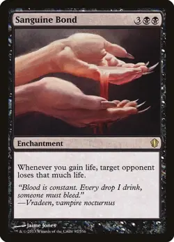 SANGUINE BOND LP Lightly Played Magic the Gathering MTG Commander 2013 - Image 1