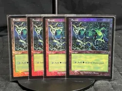 Forest (1999) Arena Promos Foil x4 Urza’s ~LP~ MTG -Set Of Four - Image 1