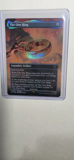 The One Ring Borderless Foil Lord of the Rings LTR MTG NM-M Mythic - Image 1