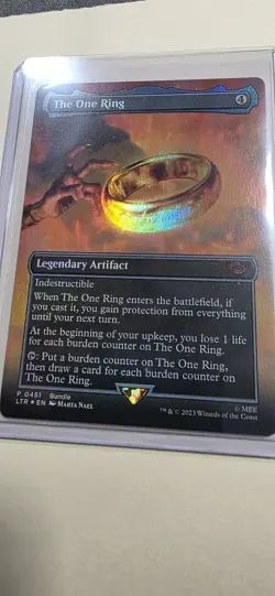 The One Ring Borderless Foil Lord of the Rings LTR MTG NM-M Mythic - Image 2