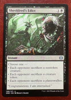 1x NM Sheoldred's Edict - 108/530 U ONE - MTG Magic Never Played x1 - Image 1