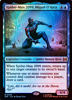 Foil Presale Spider-man 2099, Miguel O'hara MTG Marvel's Spider-man Eternal - Image 1