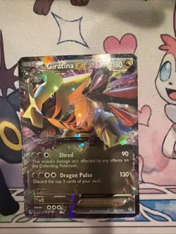 Giratina EX 92/124 Holo Ultra Rare Dragons Exalted Pokemon Card - Image 1