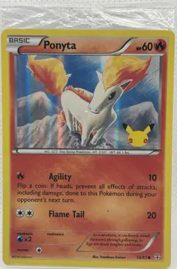 Pokemon Ponyta Generations 14/83 Holo 2016 English Card (UK Exclusive Promo) - Image 1