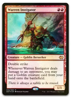 Warren Instigator #32 (Foil) (NM) Merfolk vs Goblins DDT Magic MTG - Image 1