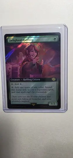 MTG Delighted Halfling | LOTR LTR-0774 | Foil Rare | NM | Magic the Gathering - Image 1