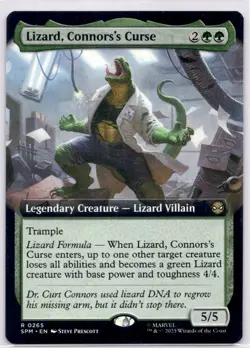 Lizard, Connors's Curse (FOIL) SPM #265 Spider-Man Magic: The Gathering NM - Image 1