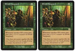 Elvish Vanguard x2 2x 2002 Onslaught Green Rare Creature MTG NM AZ1 - Image 1