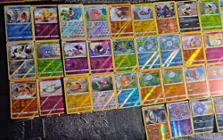 100 Card Lot Of Mid Era Yellow Border Reverse Holo Pokemon Cards Tcg - Image 3