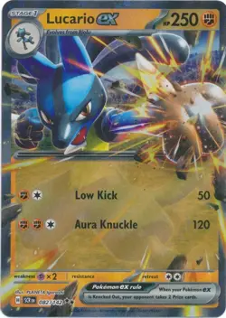 Lucario ex 082/142 Double Rare Stellar Crown Pokemon TCG - Image 1