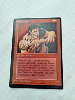 MTG Gray Ogre FBB (Grauer Oger) German Regular Miscut - Some Edge Wear - Pics - Image 1