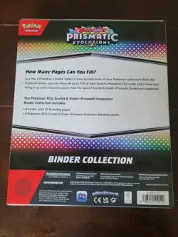 Pokemon TCG: Scarlet & Violet Prismatic Evolutions Binder Collection New Sealed! - Image 2