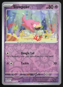 Slowpoke 57/142 Common Stellar Crown Pokemon Reverse Holo Near Mint - Image 1