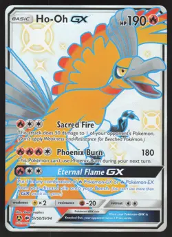 Ho-Oh GX SV50/SV94 Shiny Holo Rare Pokemon TCG Hidden Fates: Shiny Vault NM - Image 1
