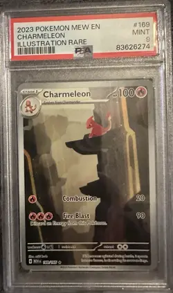 Pokemon TCG Charmeleon Illustration Rare Holo SV 151 2023 PSA 9 #169/165 EN - Image 1