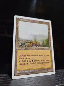 MTG Brushland - Ice Age - Near Mint - Image 1