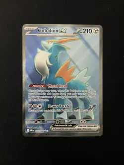 Cobalion ex 103/86 Full Art Double Ultra Rare Pokemon Chaos Rising ME04 NM - Image 1