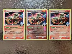 Pokemon TCG 3X Arcanine 15/147 Supreme Victors Holo & Reverse Holo Rare 2009 - Image 1