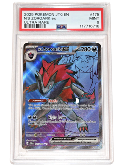 Pokemon Journey Together ~ N's ZOROARK ex ~ PSA 9 ~ Full Art Ultra Rare 175/159 - Image 1