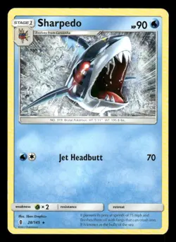 Sharpedo 28/145 R Guardians Rising LP Pokemon - Image 1