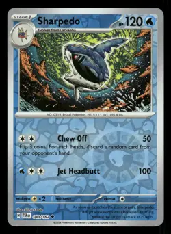 Sharpedo 043/162 UC Temporal Forces Reverse Holo NM/M Pokemon - Image 1
