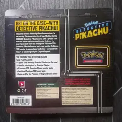 ✨ Detective Pikachu Case File Pokemon 3 Pack Blister Coin Rare Poke TCG Booster - Image 3