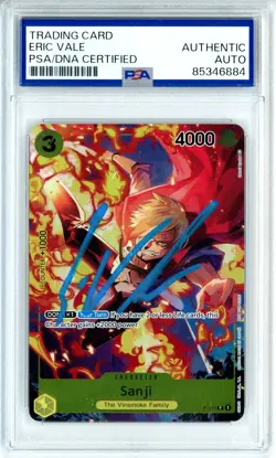 PSA Authentic Signed Eric Vale Sanji P-034 Promo One Piece TCG - Image 1