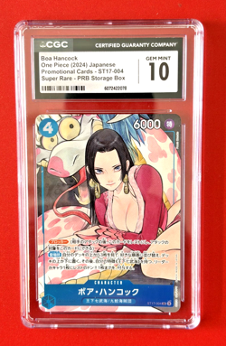 CGC GEM Mint 10 JAPANESE ONE Piece Boa Hancock ST17-004 PRB Storage Box - Image 2