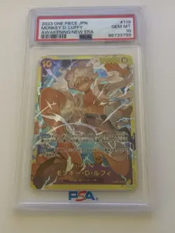 One Piece Monkey D. Luffy OP05-119 SEC Awakening of The New Era PSA 10 JPN - Image 1