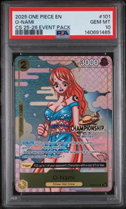 PSA 10 One Piece TCG O-Nami 101 (CS 25-26) Championship Event Pack OPTCG - Image 1