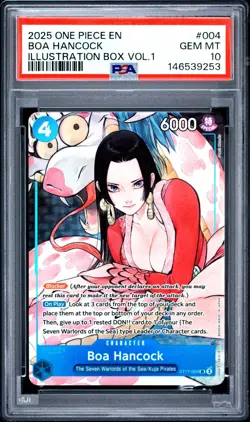 2025 One Piece EN Illustration Box Vol.1 #004 Boa Hancock PSA 10 GEM MINT - Image 1