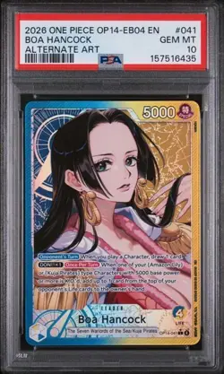 2026 One Piece OP14-EB04 En #041 Boa Hancock Alternate Art PSA 10 GEM MINT - Image 1
